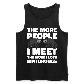 Binturong Marderbär Schleichkatze - Männer Premium Bio Tank Top - Schwarz - Vorne - Michal (187cm)