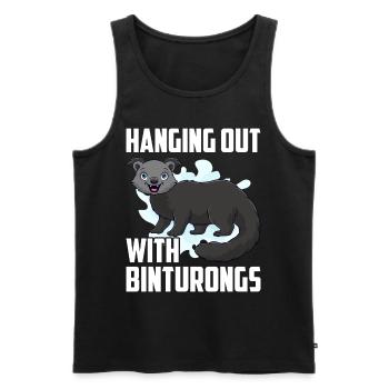 Binturong Marderbär Schleichkatze - Männer Premium Bio Tank Top - Schwarz - Vorne - Michal (187cm)