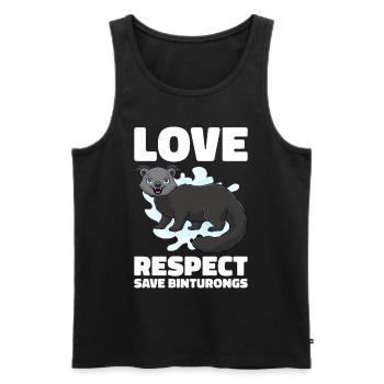 Binturong Marderbär Schleichkatze - Männer Premium Bio Tank Top - Schwarz - Vorne - Michal (187cm)