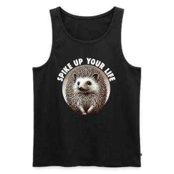 Süßer Igel Liebhaber Lustiger Igel Niedlicher Igel - Männer Premium Bio Tank Top - Schwarz - Vorne - AI Model Male 178 light (178cm)