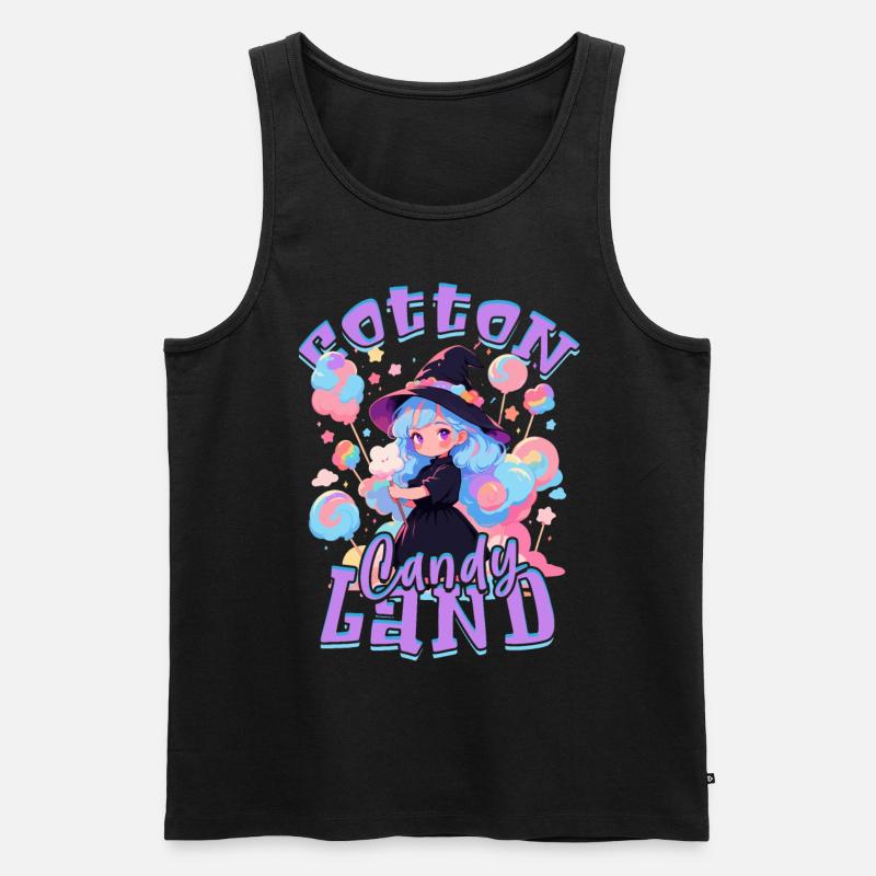 Zuckerwatte - Männer Premium Bio Tank Top - Schwarz
