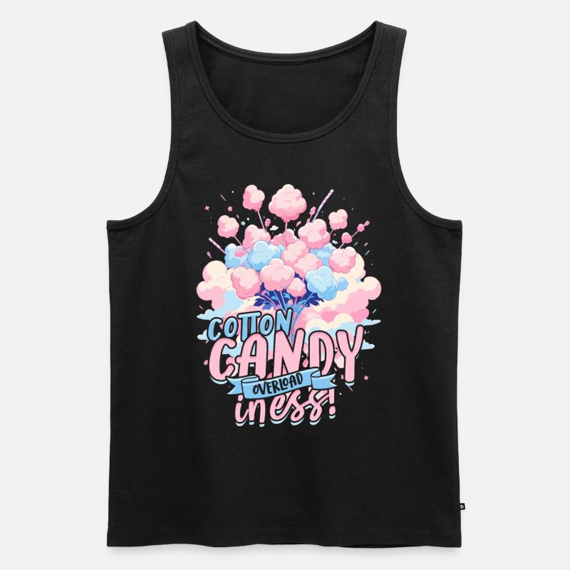 Zuckerwatte - Männer Premium Bio Tank Top - Schwarz