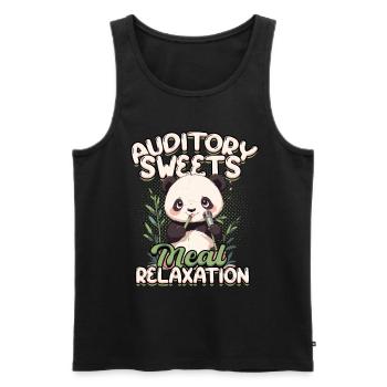 ASMR Whisper Auditory Sweets Meal Relaxation - Men's Premium Organic Tank Top - black - Front - AI Model Male 178 light (178cm)