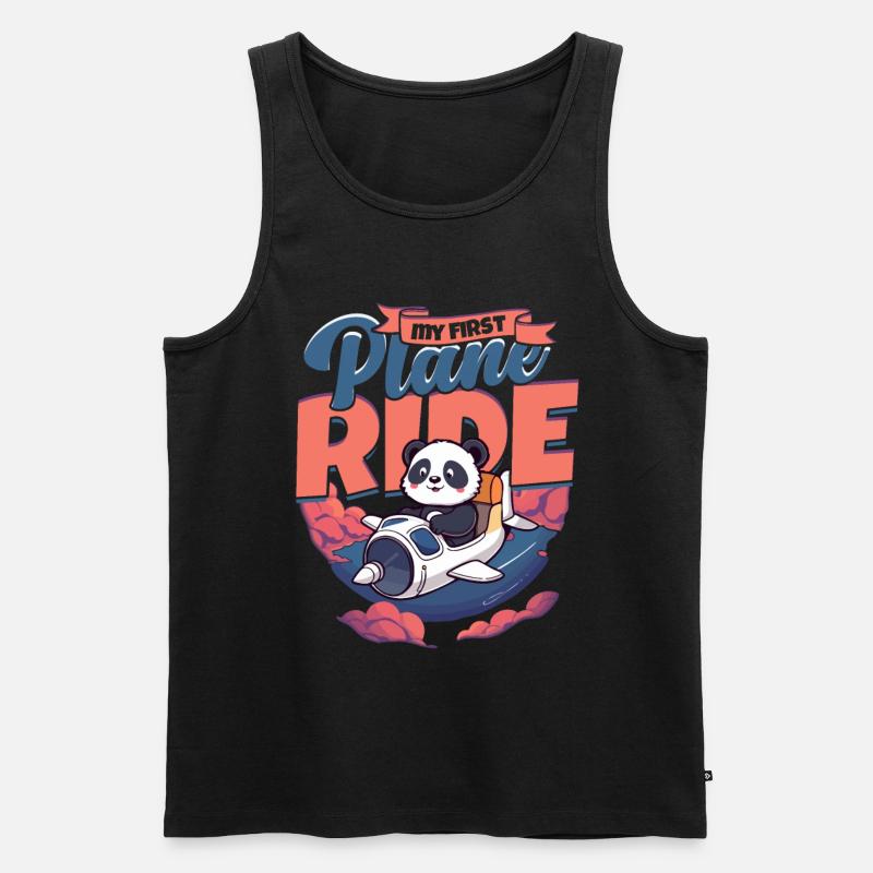 First Flight Airplane Flight - Men's Premium Organic Tank Top - black