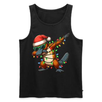 Tupfende Schnabeltier Sonnenbrille Niedlich Weihna - Männer Premium Bio Tank Top - Schwarz - Vorne - AI Model Male 178 light (178cm)