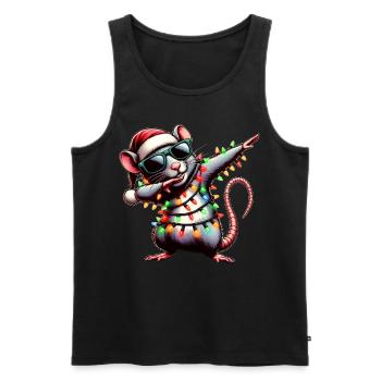 Polka Dot Rat Mouse Sunglasses Cute Christmas - Men's Premium Organic Tank Top - black - Front - Michal (187cm)