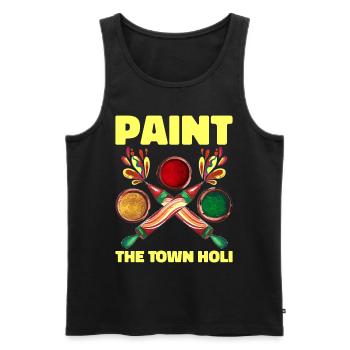 Holi India Holi Festival Happy Holi Fest - Men's Premium Organic Tank Top - black - Front - AI Model Male 178 light (178cm)