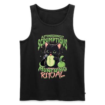 ASMR Astonishingly Scrumptious Munching Ritual - Men's Premium Organic Tank Top - black - Front - AI Model Male 178 light (178cm)