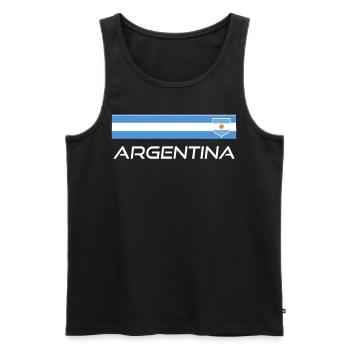 Argentine Cadeau Argentine Drapeau argentin - Débardeur bio Premium Homme - noir - Devant - Michal (187cm)