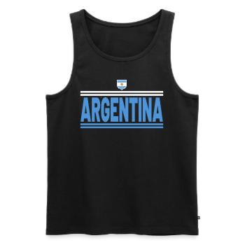 Argentine Cadeau Argentine Drapeau argentin - Débardeur bio Premium Homme - noir - Devant - Michal (187cm)