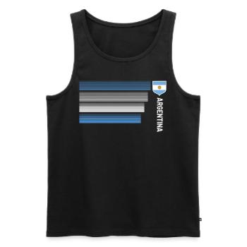 Argentine Cadeau Argentine Drapeau argentin - Débardeur bio Premium Homme - noir - Devant - Michal (187cm)