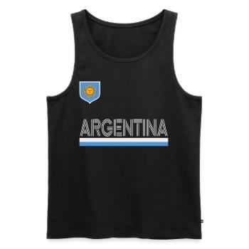 Argentine Cadeau Argentine Drapeau argentin - Débardeur bio Premium Homme - noir - Devant - Michal (187cm)