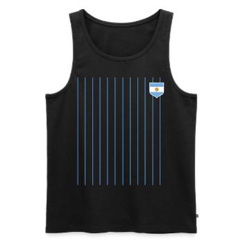 Argentine Cadeau Argentine Drapeau argentin - Débardeur bio Premium Homme - noir - Devant - Michal (187cm)