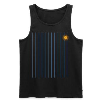 Argentine Cadeau Argentine Drapeau argentin - Débardeur bio Premium Homme - noir - Devant - Michal (187cm)