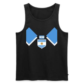 Argentinien Geschenk Argentina Argentine Flagge - Männer Premium Bio Tank Top - Schwarz - Vorne - AI Model Male 178 light (178cm)