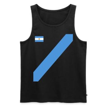 Argentine Cadeau Argentine Drapeau argentin - Débardeur bio Premium Homme - noir - Devant - Michal (187cm)