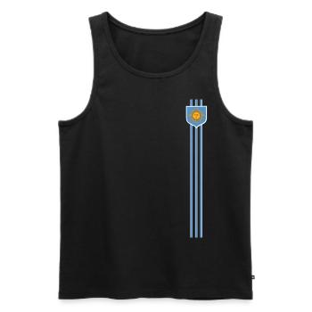 Argentine Cadeau Argentine Drapeau argentin - Débardeur bio Premium Homme - noir - Devant - Michal (187cm)