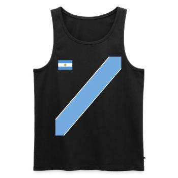 Argentine Cadeau Argentine Drapeau argentin - Débardeur bio Premium Homme - noir - Devant - Michal (187cm)