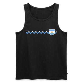 Argentine Cadeau Argentine Drapeau argentin - Débardeur bio Premium Homme - noir - Devant - Michal (187cm)