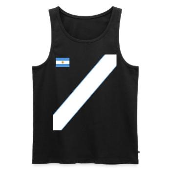 Argentine Cadeau Argentine Drapeau argentin - Débardeur bio Premium Homme - noir - Devant - Michal (187cm)