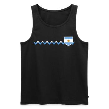Argentine Cadeau Argentine Drapeau argentin - Débardeur bio Premium Homme - noir - Devant - Michal (187cm)