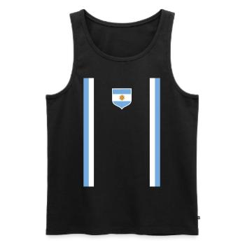 Argentine Cadeau Argentine Drapeau argentin - Débardeur bio Premium Homme - noir - Devant - Michal (187cm)