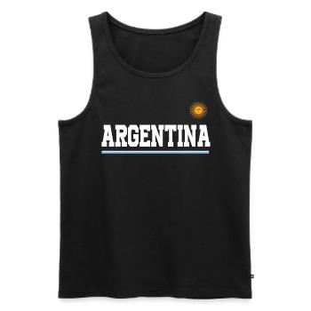 Argentine Cadeau Argentine Drapeau argentin - Débardeur bio Premium Homme - noir - Devant - Michal (187cm)