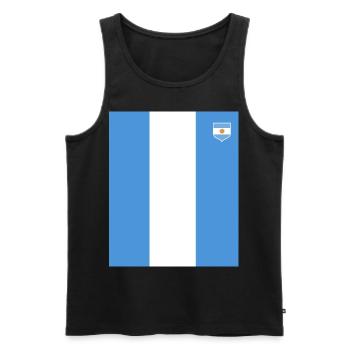 Argentine Cadeau Argentine Drapeau argentin - Débardeur bio Premium Homme - noir - Devant - Michal (187cm)