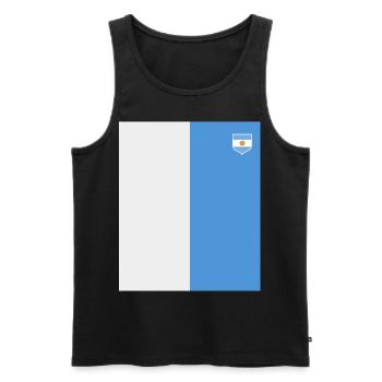 Argentinien Geschenk Argentina Argentine Flagge - Männer Premium Bio Tank Top - Schwarz - Vorne - AI Model Male 178 light (178cm)