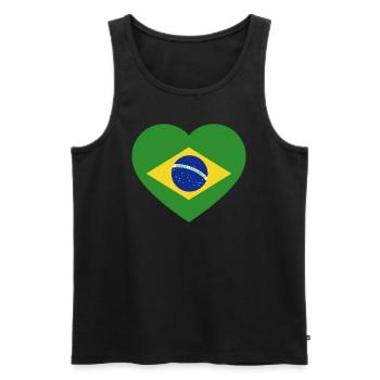 Brasilien Brazil shirt Brasilianer Rio de Janeirao - Männer Premium Bio Tank Top - Schwarz - Vorne - Michal (187cm)