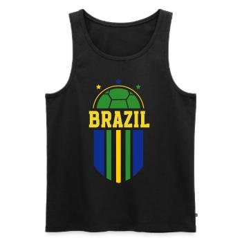 Brazil Brazil shirt Brazilian Rio de Janeirao - Men's Premium Organic Tank Top - black - Front - Michal (187cm)