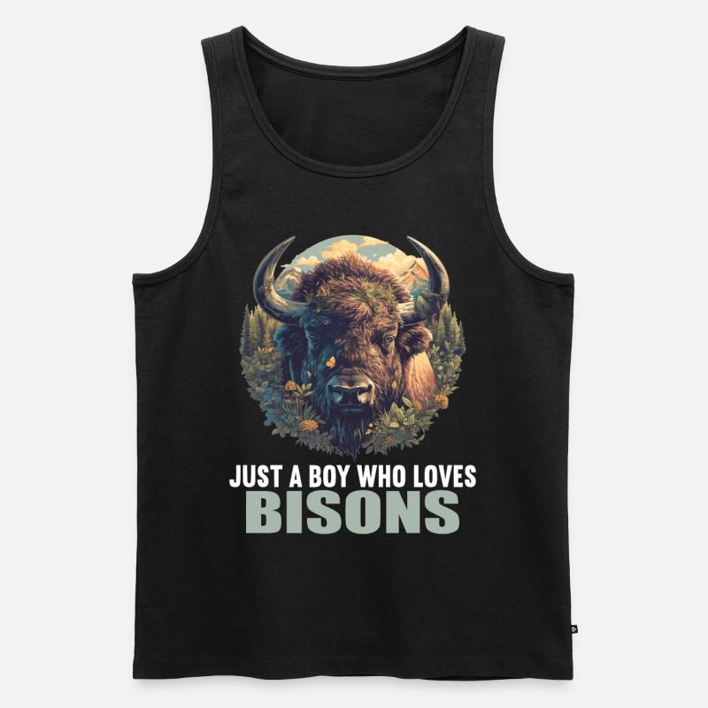 Bisons Bison - Männer Premium Bio Tank Top - Schwarz