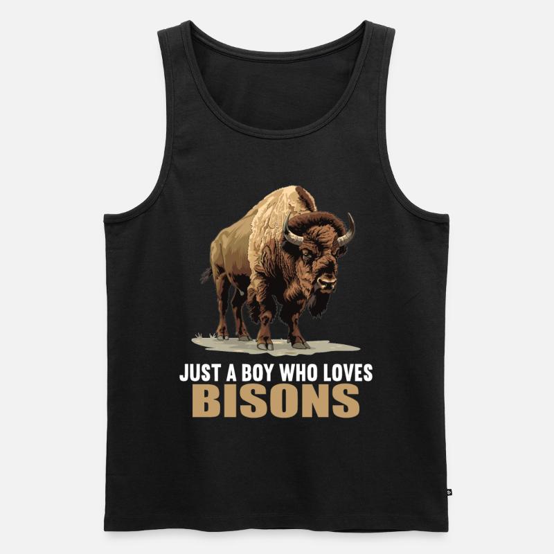Bisons Bison - Männer Premium Bio Tank Top - Schwarz
