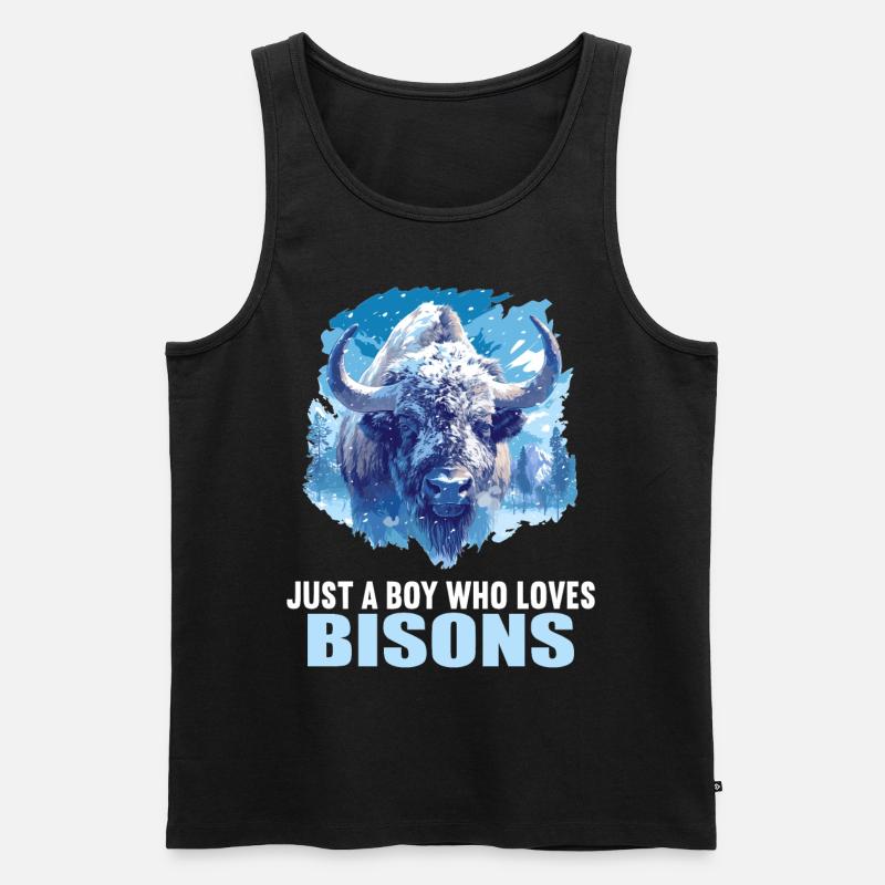 Bisons Bison - Männer Premium Bio Tank Top - Schwarz