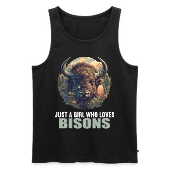 Bisons Bison - Men's Premium Organic Tank Top - black - Front - AI Model Male 178 light (178cm)