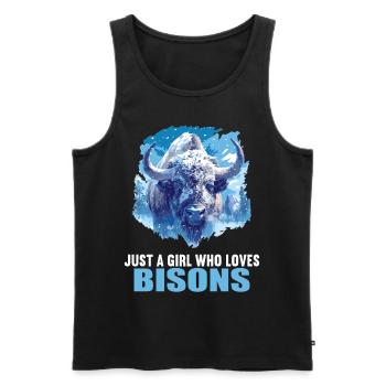 Bisons Bison - Men's Premium Organic Tank Top - black - Front - AI Model Male 178 light (178cm)