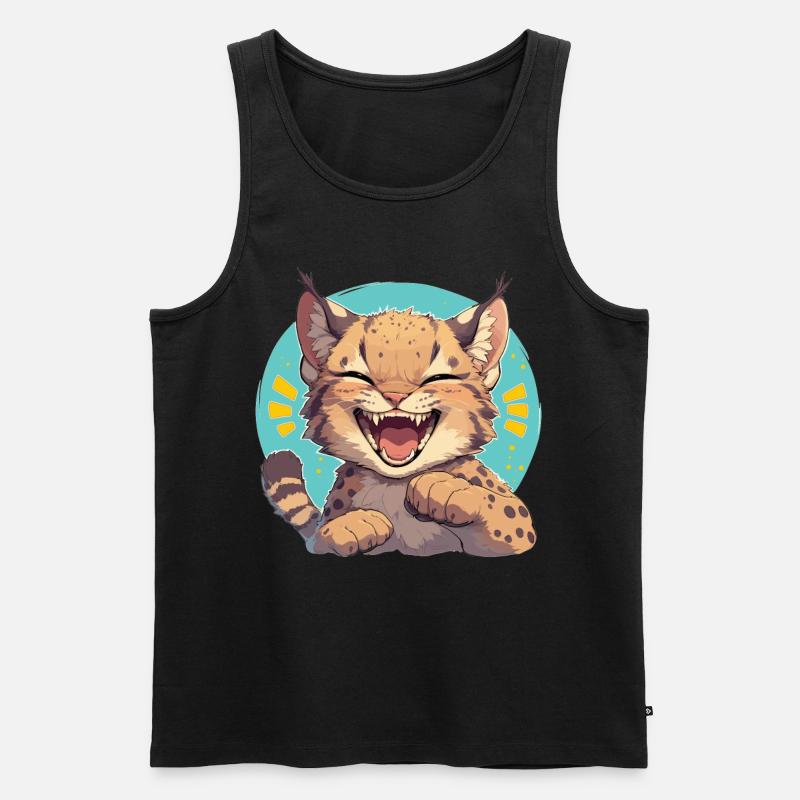 Bobcats Rotluchse Rotluchs Luchs - Männer Premium Bio Tank Top - Schwarz