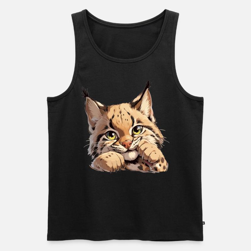 Bobcats Rotluchse Rotluchs Luchs - Männer Premium Bio Tank Top - Schwarz