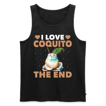 I Love Coquito, The End - Men's Premium Organic Tank Top - black - Front - AI Model Male 178 light (178cm)