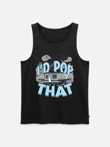 Pop Up Camper Faltcaravan - Männer Premium Bio Tank Top - Schwarz