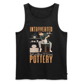 Pottery Ceramics Artist - Men's Premium Organic Tank Top - black - Front - AI Model Male 178 light (178cm)