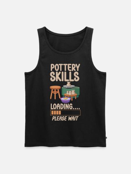 Pottery Ceramics Artist Pottery - Men's Premium Organic Tank Top - black