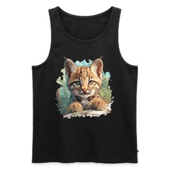 Bobcats Rotluchse Rotluchs Luchs - Männer Premium Bio Tank Top - Schwarz - Vorne - AI Model Male 178 light (178cm)