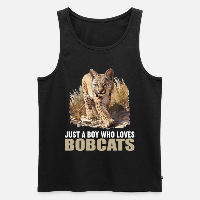 Bobcats Rotluchse Rotluchs Luchs - Männer Premium Bio Tank Top - Schwarz