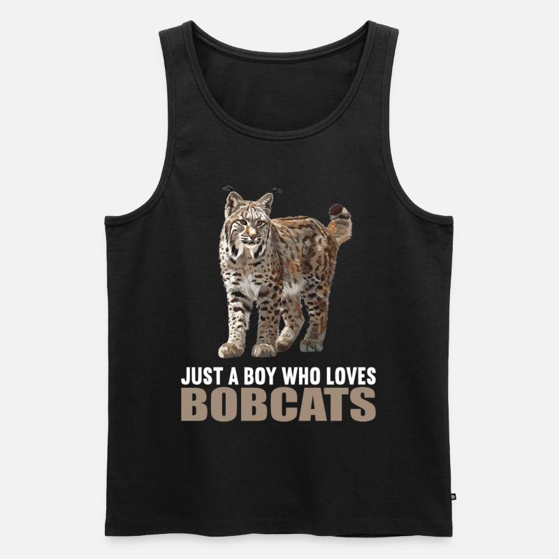 Bobcats Rotluchse Rotluchs Luchs - Männer Premium Bio Tank Top - Schwarz