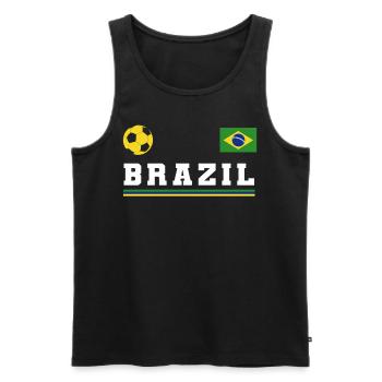 Brasilien Brazil shirt Brasilianer Rio de Janeirao - Männer Premium Bio Tank Top - Schwarz - Vorne - Michal (187cm)
