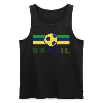 Brasilien Brazil shirt Brasilianer Rio de Janeirao - Männer Premium Bio Tank Top - Schwarz - Vorne - Michal (187cm)