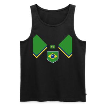 Brazil Brazil shirt Brazilian Rio de Janeirao - Men's Premium Organic Tank Top - black - Front - Michal (187cm)