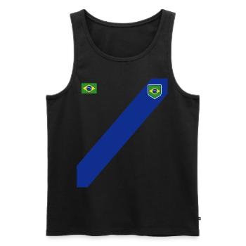 Brasilien Brazil shirt Brasilianer Rio de Janeirao - Männer Premium Bio Tank Top - Schwarz - Vorne - Michal (187cm)