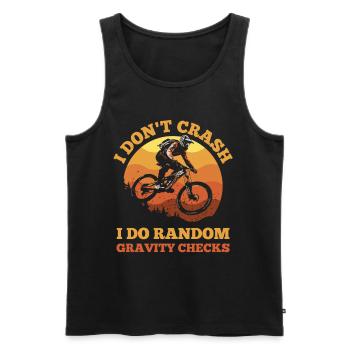 I don't crash – Random Gravity Checks - Men's Premium Organic Tank Top - black - Front - Michal (187cm)
